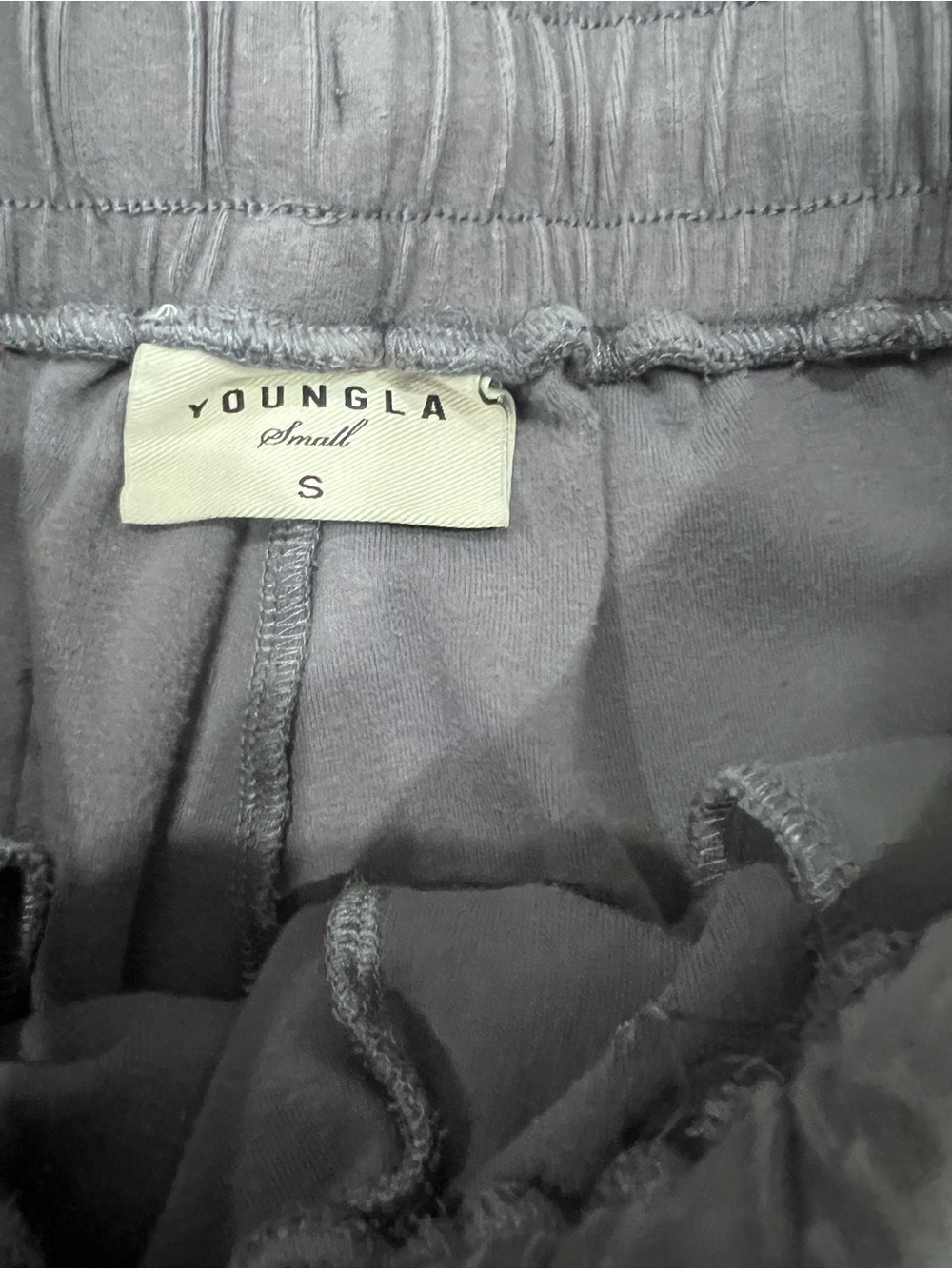 YoungLA Dark Gray Lounge Jogger Pants with Branded Waist Tag - Picture 6 of 7